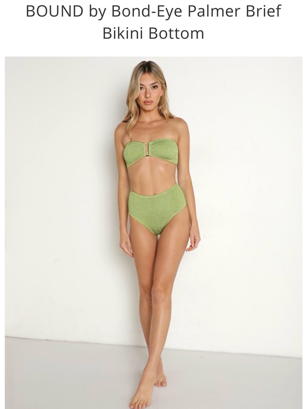 Bond Eye High Waist Palmer Bikini Bottom . Citron✨✨ Bundle Top & Bottom